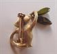 Vintage Monkey Pin With Art Glass Dangles Chimp Chimpanzee Ape Figural Costume Jewelry