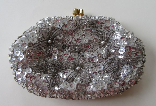 Vintage Beaded Change Purse Hong Kong 1950's Accessories 
