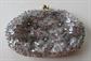 Vintage Mini Silver Sequin and Beaded Change Purse Hong Kong 1950's Accessories Night Out Wedding