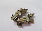 Vintage Austria Pink Rhinestone  Clip Earrings 