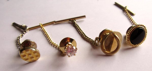 vintage Tie Tags Lot Mens Jewelry Tie Accessories