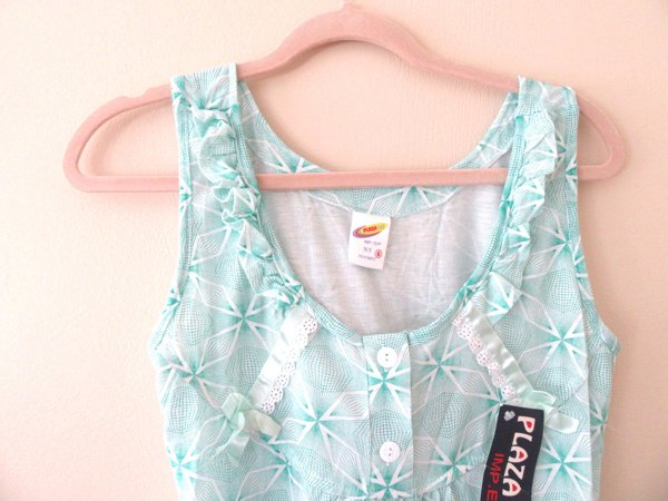 Ladies Vintage Poly Cotton Nightgown Original Tag Never Worn 