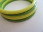 Vintage Mod Bangles and Clip Earrings Lemon Lime Citrus Colors 1960's Costume Jewelry