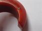 Vintage Bakelite Paprika Swirl Pierced Chunky Earrings 