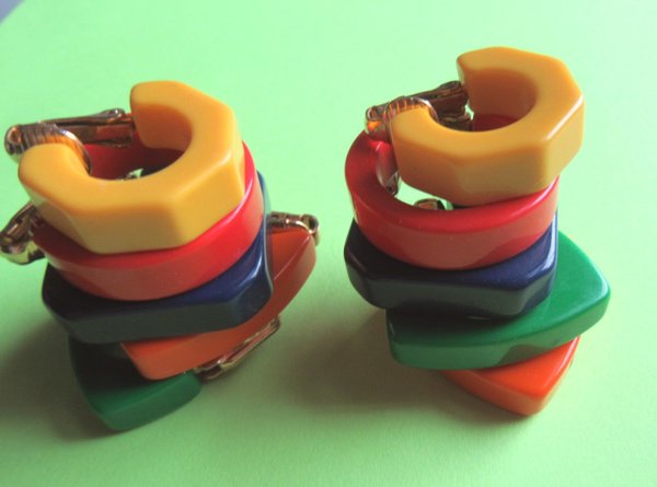 Vintage 1960's Mod  Earrings Lot  