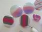 1980's Vintage Lucite Pierced Earrings Rainbow Lucite 80's Accessories
