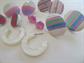 1980's Vintage Lucite Pierced Earrings Rainbow Lucite 80's Accessories