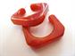 Vintage Bakelite Pierced Mod Earrings Orange Marmalade Mod Jewelry