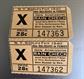 Vintage 1940's NY World's Fair New Railroads On Parade Rain Check Tickets Railroad Memorabilia Ephemera