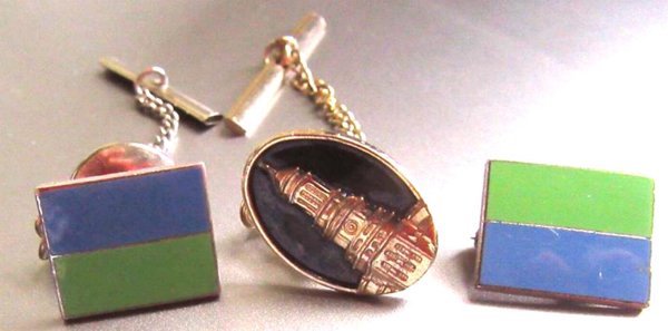 Vintage Union Trust New Haven Ct. Bank Sterling Tie Tac and Pin Bank Memorabilia