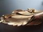 Two Crown Trifari Leaf Pins Signed Vintage Jewelry 