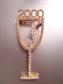 Large Rhinestone Champagne Pin 2000 Millenial Y2k Costume Jewelry
