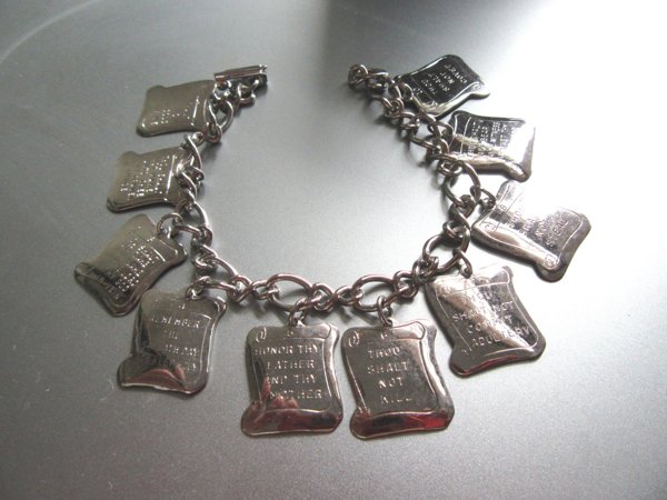 Vintage Ten Commandments Bracelet Never Worn Religious Christian