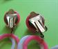 Mod 1960's Pink and White Ring Necklace Clip Earrings Set Hong Kong Never Worn Woolworth