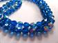 Vintage Crystal Necklace Electric Blue Aurora Borealis Beads 
