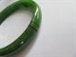 Vintage Bakelite Bracelet Bangle Green Swirly Etched