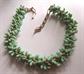 Vintage Western Germany Jadeite Green Art Glass Banana Beads Choker Necklace