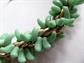 Vintage Western Germany Jadeite Green Art Glass Banana Beads Choker Necklace
