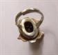 Vintage Green Rhinestone Adjustable Ring Costume Jewelry
