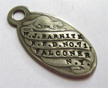 Vintage R.F.D. No. 71 Falconer NY Fob? US Mail Collectibles