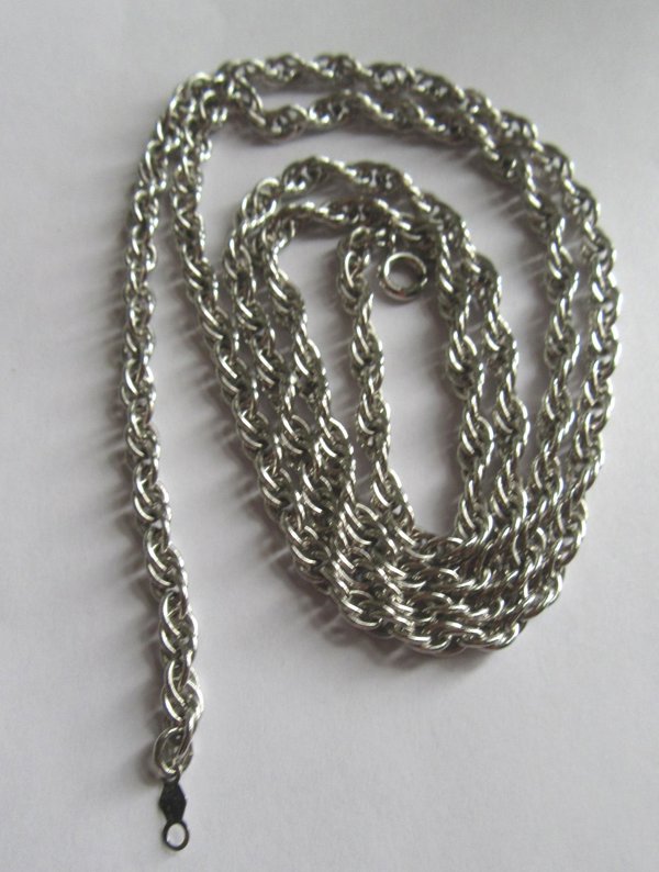 Vintage Sterling Silver Rope Chain Signed AGEM Fine Jewelry