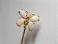 Vintage 14k Gold Genuine Opals Butterfly Stick Pin 1.4 Grams Fine Jewelry