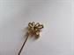 Vintage 14k Gold Genuine Opals Butterfly Stick Pin 1.4 Grams Fine Jewelry