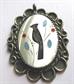 Vintage Mother of Pearl Bird Pendant Bear Paw Hallmark Fine Jewelry