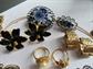 Vintage Jewelry Lot Sarah Coventry Earrings Blue Delft Pins  Heart Pendant Chain Abalone Heart Necklace