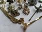 Vintage Jewelry Lot Sarah Coventry Earrings Blue Delft Pins  Heart Pendant Chain Abalone Heart Necklace