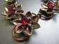 Vintage 1/20th 12k Gold Filled Rhinestone ? Flower Bracelet 19.9 Grams