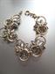 Vintage 1/20th 12k Gold Filled Rhinestone ? Flower Bracelet 19.9 Grams