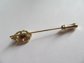 Vintage Stick Pin Dark Red Stone
