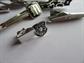 Vintage Tie Bar Lot Clasps Anson One is Sterling Scrimshaw Style Intimal M Comedy Tragedy