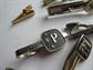 Vintage Tie Bar Lot Clasps Anson One is Sterling Scrimshaw Style Intimal M Comedy Tragedy