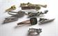 Vintage Tie Bar Lot Clasps Anson One is Sterling Scrimshaw Style Intimal M Comedy Tragedy