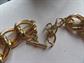 1980's BIG Gold Tone Link Chain Necklace Toggle Clasp Vintage Jewelry
