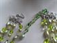 1950's Art Glass Green Citrus Multi Strand Necklace Japan Beads Summer '50's Jewelry
