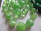 Two 1950's Green Lucite Multi Strand Necklaces and Bonus Necklace Vintage Jewelry