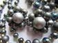 Vintage Necklaces Blue Moon Glow Multi Strand Japan And Free Clip Cluster Earrings Jewelry Lot