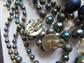 Vintage Necklaces Blue Moon Glow Multi Strand Japan And Free Clip Cluster Earrings Jewelry Lot
