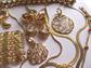 Vintage Gold Tone Jewelry Lot Chains Necklaces Pendants Pins Costume Jewelry