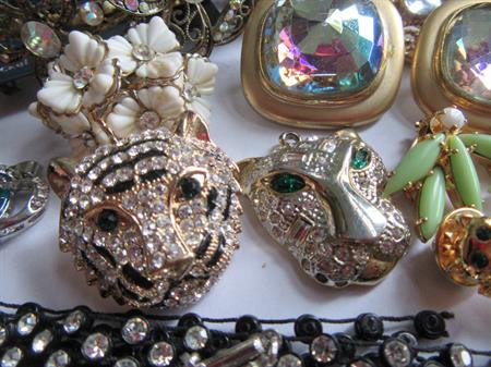 Rhinestone Harvest Lot Some Wearable Pieces