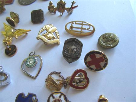 Vintage Pins Lot FOE Fraternal  Lions Club And More