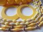 Vintage Mod Yellow Jewelry Lot Hoop Earrings Bracelets Necklaces 