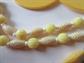 Vintage Mod Yellow Jewelry Lot Hoop Earrings Bracelets Necklaces 