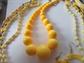 Vintage Mod Yellow Jewelry Lot Hoop Earrings Bracelets Necklaces 