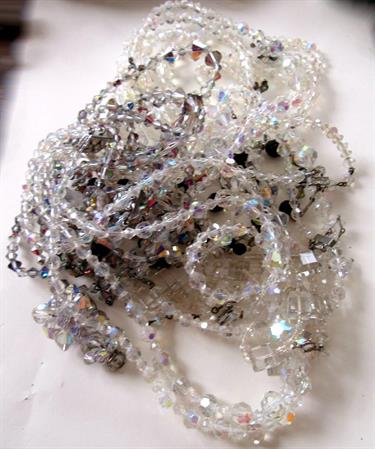 Massive Aurora Borealis Crystal Lot Beads For Jewelry Making Destash Repurpose Harvest