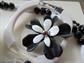 Vintage Jewelry Lot Black and White Pins One Signed Germany Bracelet Necklaces Earrings Pendant
