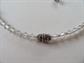 Crystal Rhinestone Rondellle Necklace Sterling Clasp
